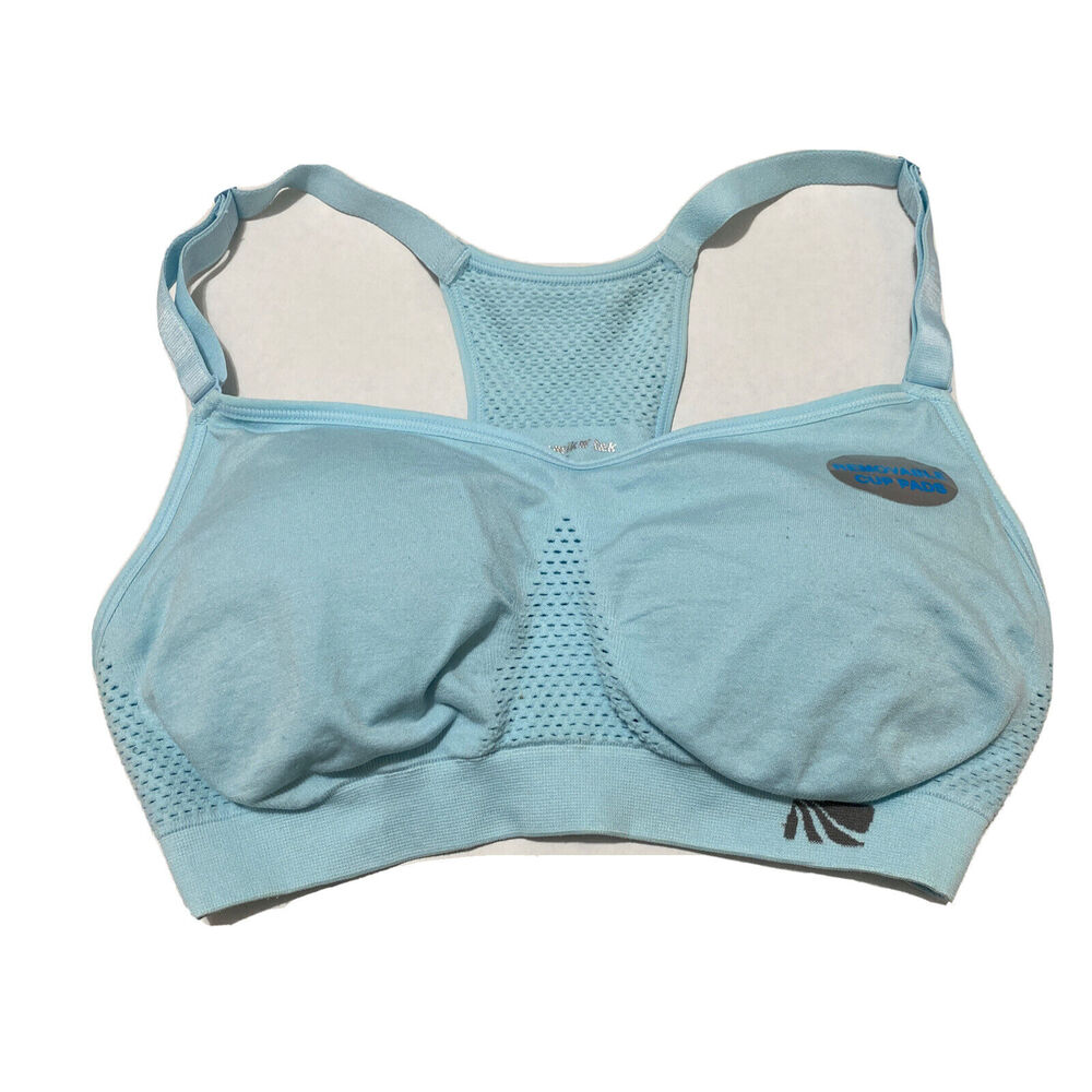 Marika Women's Tessa Seamless Power Mesh Sports Bra Blue Size S